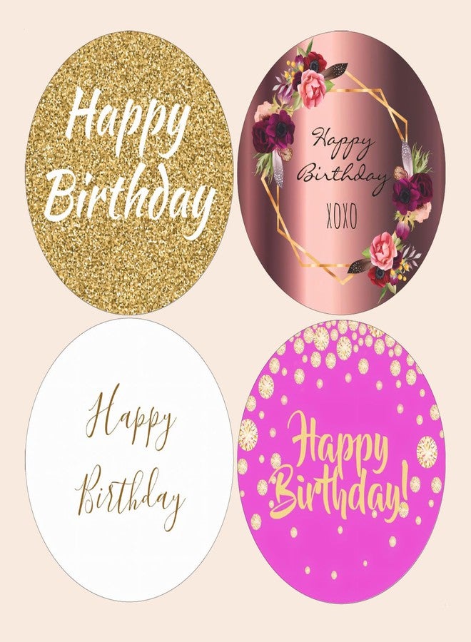 SLGIFT ملصقات فينيل بتصميم عيد ميلاد سعيد من SLGIFT، ملصقات فينيل ذاتية اللصق، 40 قطعة، ملصقات دائرية 2 × 2 بوصة، 4 تصاميم فريدة، R188 - Image 2